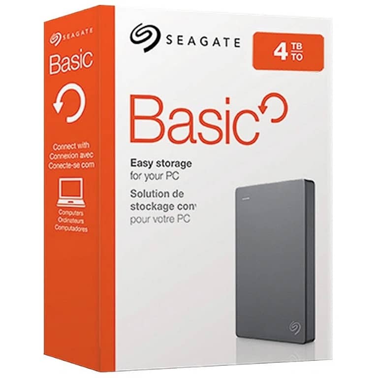 Disque externe 2.5" Seagate Basic, 4To Noir _ STJL4000400