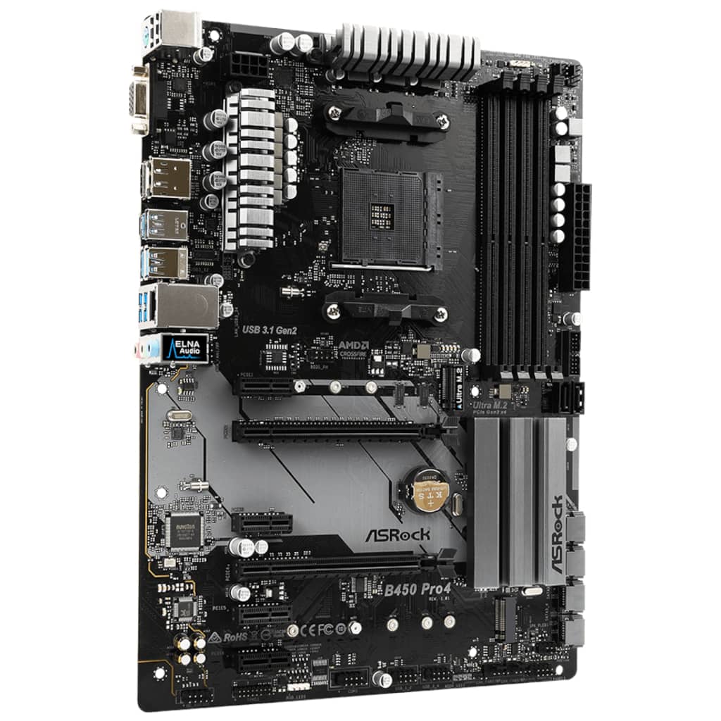 Carte mère AMD AM4 B450 Micro ATX ASRock B450 Pro4 _ 90-MXBEE0-A0UAYZ