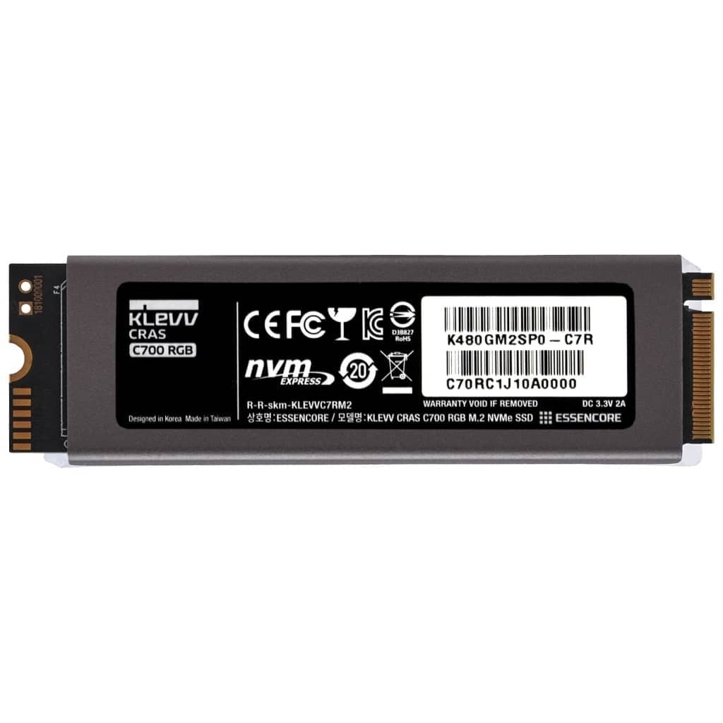 Disque SSD M.2 PCIe Klevv C700 RGB,  960Go (K960GM2SP0-C7R)