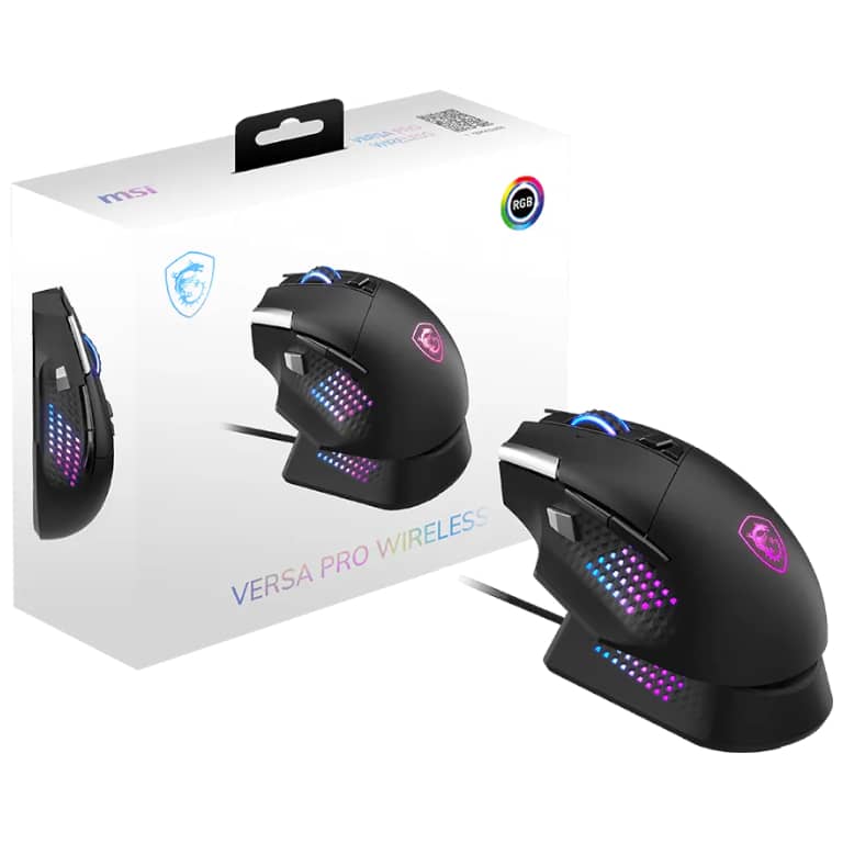 Souris Sans fil Bluetooth/FR MSI Versa PRO Wireless + Dock, Noir _ S12-4301370-CL