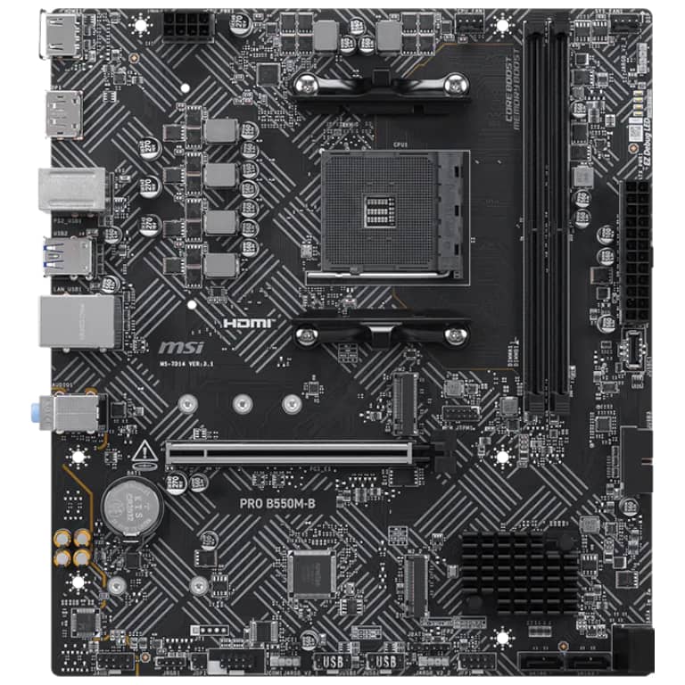 Carte mère AMD AM4 B550 Micro ATX MSI PRO B550M-B _ 911-7D14-023