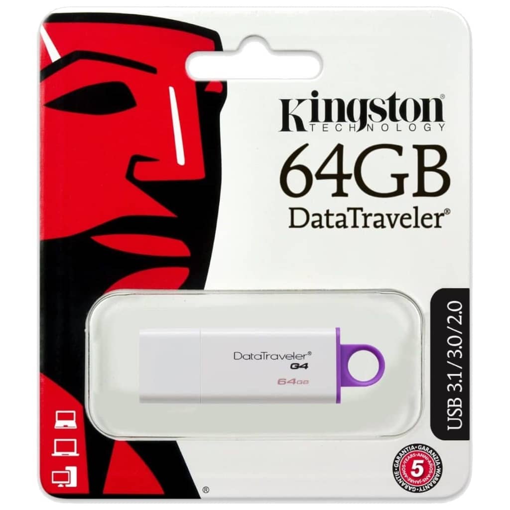Clé USB 3.0 Kingston DataTraveler G4,  64Go Violet (DTIG4/64GB)