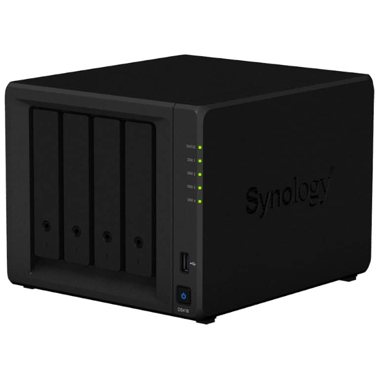 NAS 4x disques Synology, Noir (DS418)
