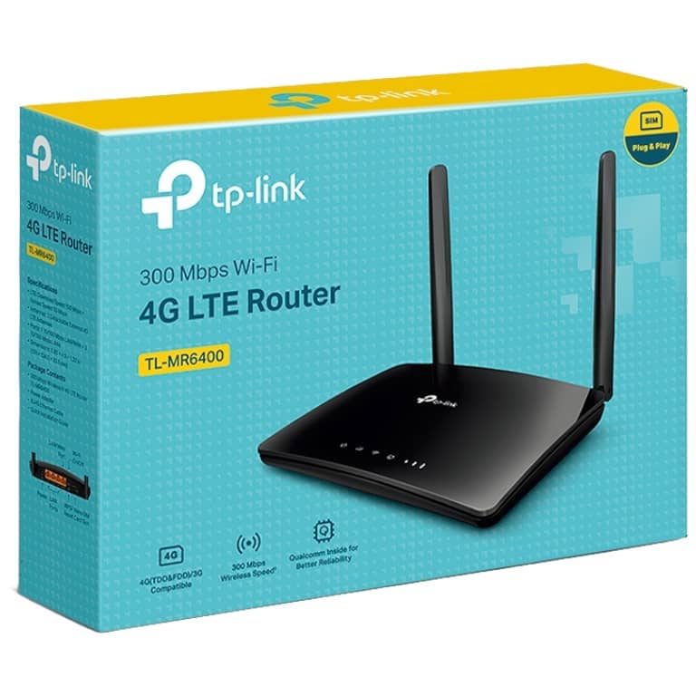Modem Routeur WiFi  300Mbps TP-Link, 4G LTE (TL-MR6400 v4)