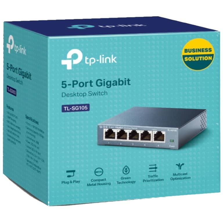 Switch Ethernet 1000Mbps TP-Link,  5x Ports (TL-SG105 v6)