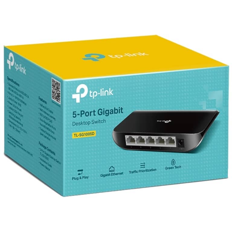 Switch Ethernet 1000Mbps TP-Link,  5x Ports (TL-SG1005D)