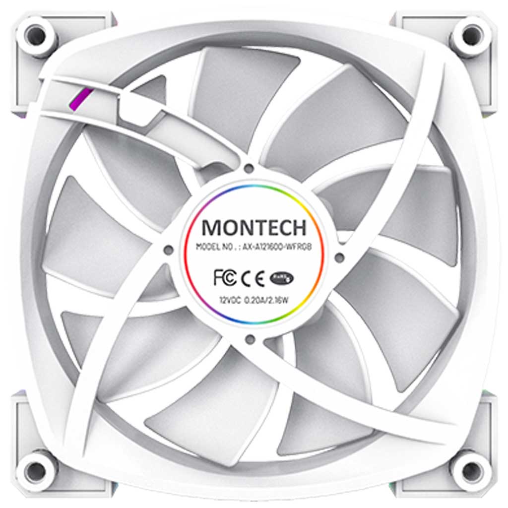 Ventilateur de boitier Montech AX120 Blanc (AX120 PWM Blanc)