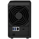NAS réseau 2x disques Synology, Noir _ DS218