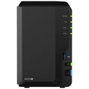 NAS réseau 2x disques Synology, Noir _ DS218+
