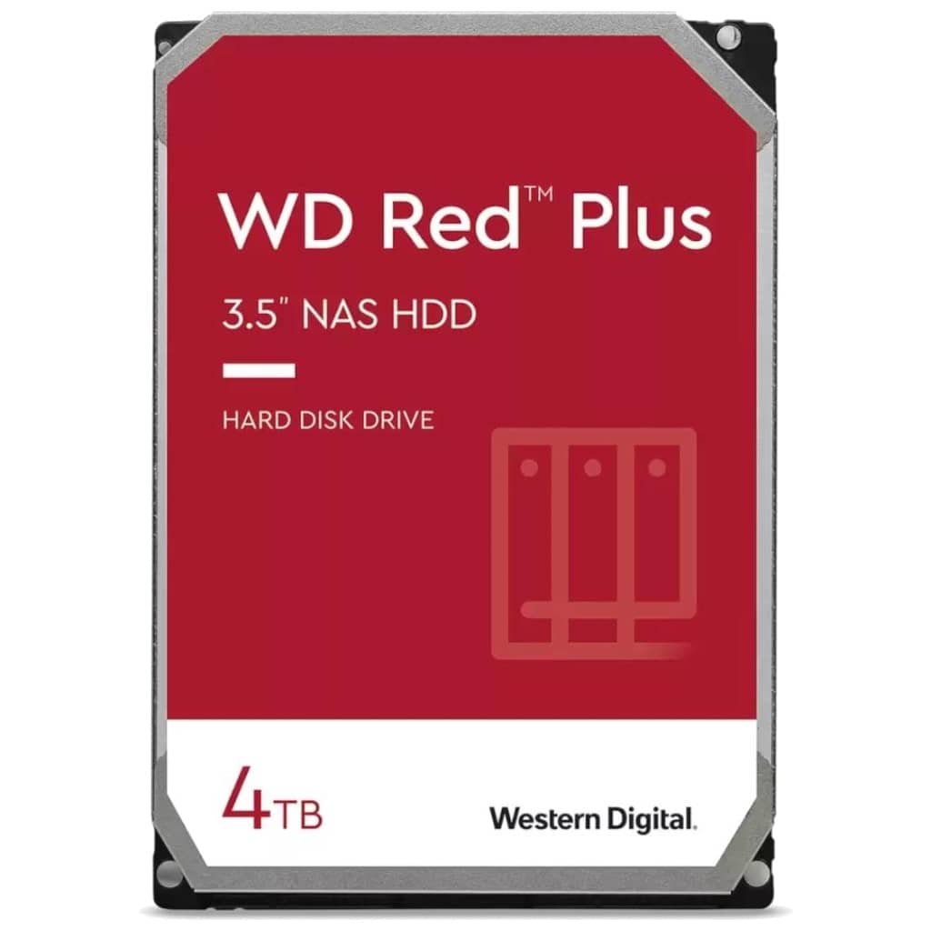 Disque HDD 3.5&quot; SATA Western Digital Red Plus NAS,  4To (WD40EFRX)