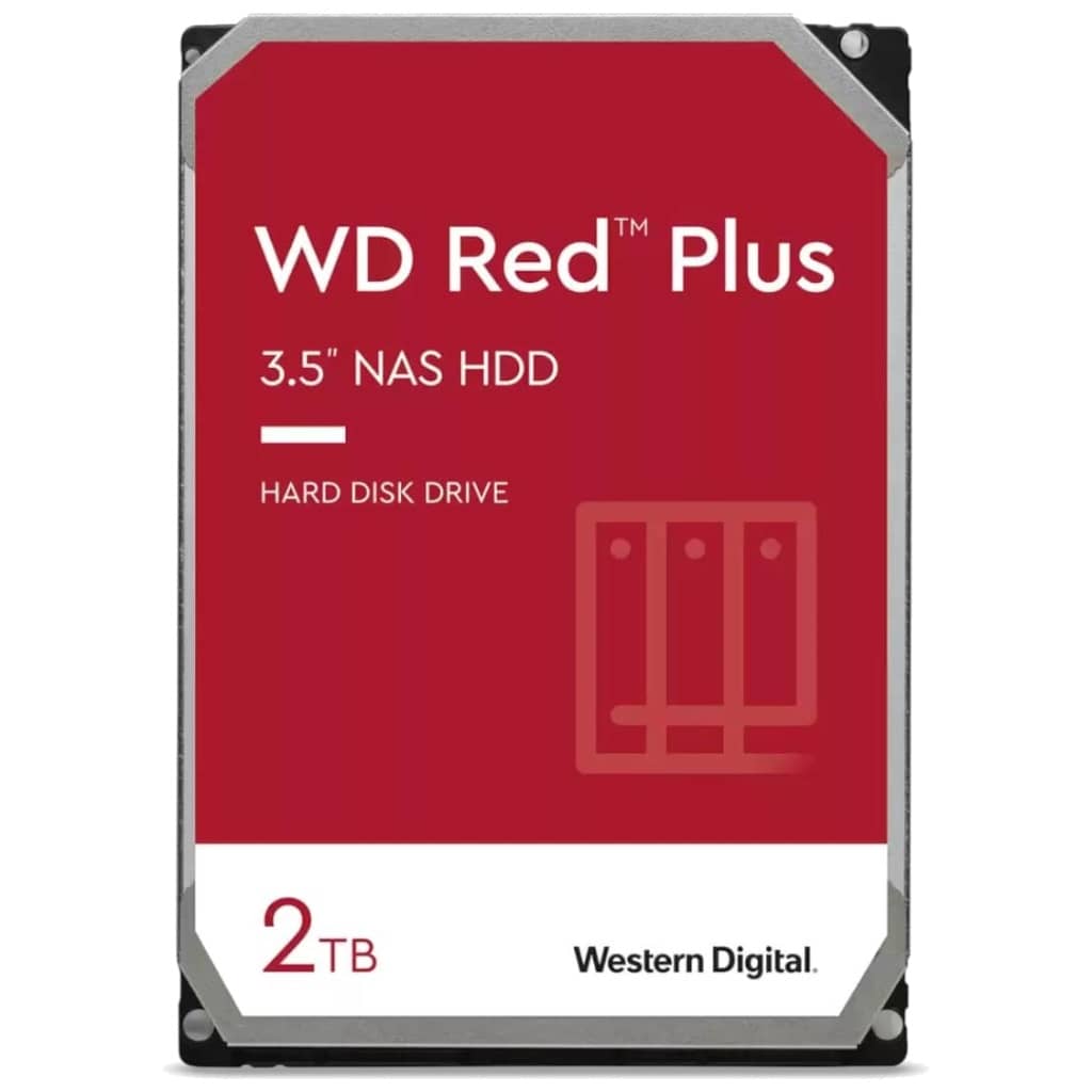 Disque HDD 3.5&quot; SATA Western Digital Red Plus NAS, 2To (WD20EFRX)