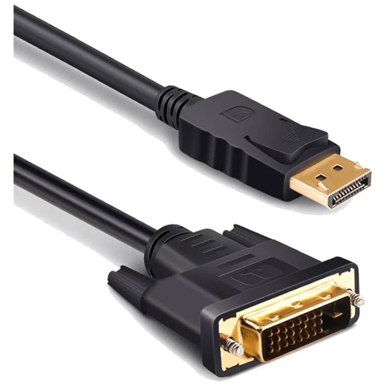Cable Adaptateur MM DisplayPort vers 1x DVI-D, 1.8m Noir (MM-DPP.DVD-0018BK)