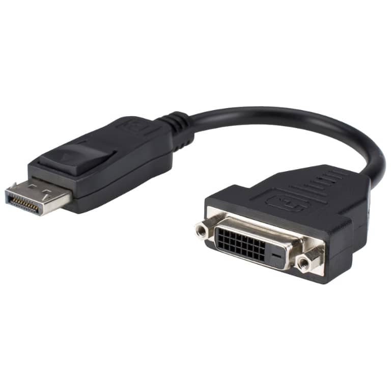 Cable Adaptateur MF DisplayPort vers 1x DVI-D,  0.1m Noir (MF-DPP.DVD-0001BK)