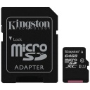 Carte mémoire Micro SD/SD Kingston Canvas Select,  64Go (SDCS/64GB)