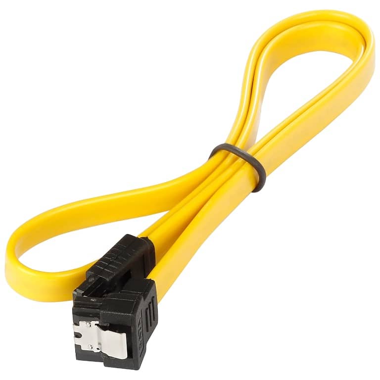 Cable MM SATA (7pins),  0.3/0.7m  Coudé Jaune (MM-STA.STA-0005YW)