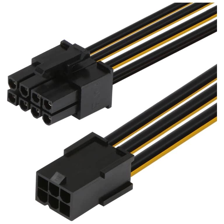 Cable Adaptateur MF 2x PCIe (6pins) vers 1x PCIe (8pins),  0.1m (MM-PCE.PCE-0001xx)