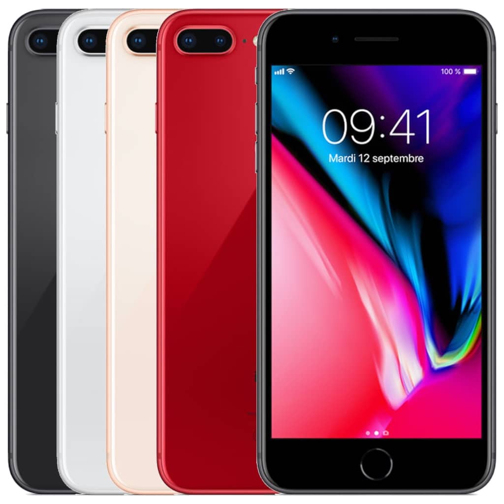 SmartPhone Apple iPhone8 Plus (A1864, A1897, A1898), 256Go Gris, Argent, Or ou Rouge (Grade AB) Reconditionné