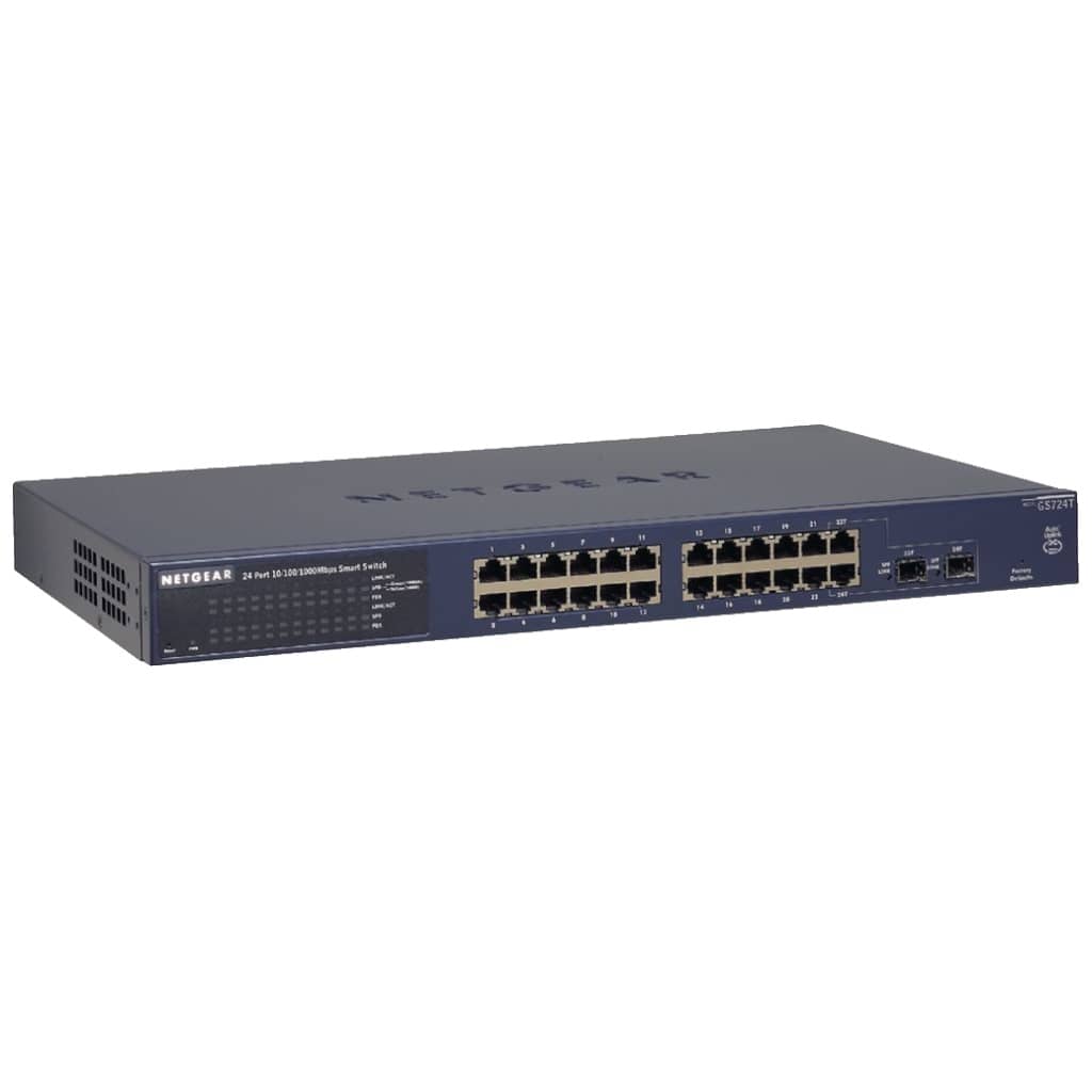 Switch Ethernet 1000Mbps Netgear, 24ports (GS724T-400EUS)