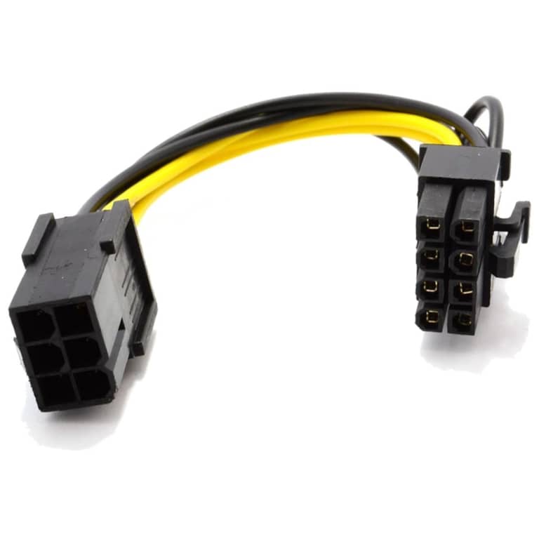 [C_ADPCE-014807] Cable Adaptateur PCIe (8pins) vers 1x PCIe (6pins) MF,  0.1m (ADMF-PC8.PC6-0001xx)