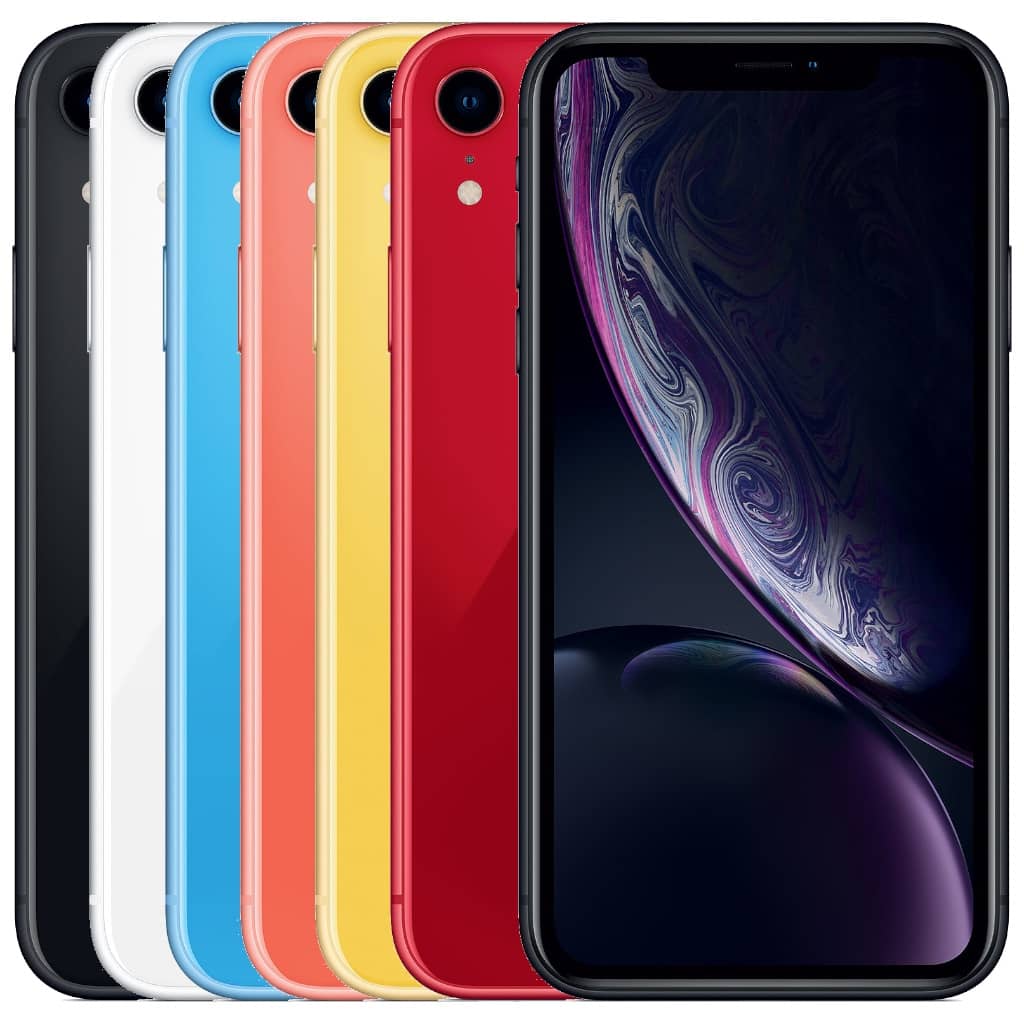 SmartPhone Apple iPhoneXR (A1984, A2105, A2106, A2107, A2108), 256Go Noir, Blanc, Bleu, Jaune, Corail ou Rouge (Grade AB) Reconditionné