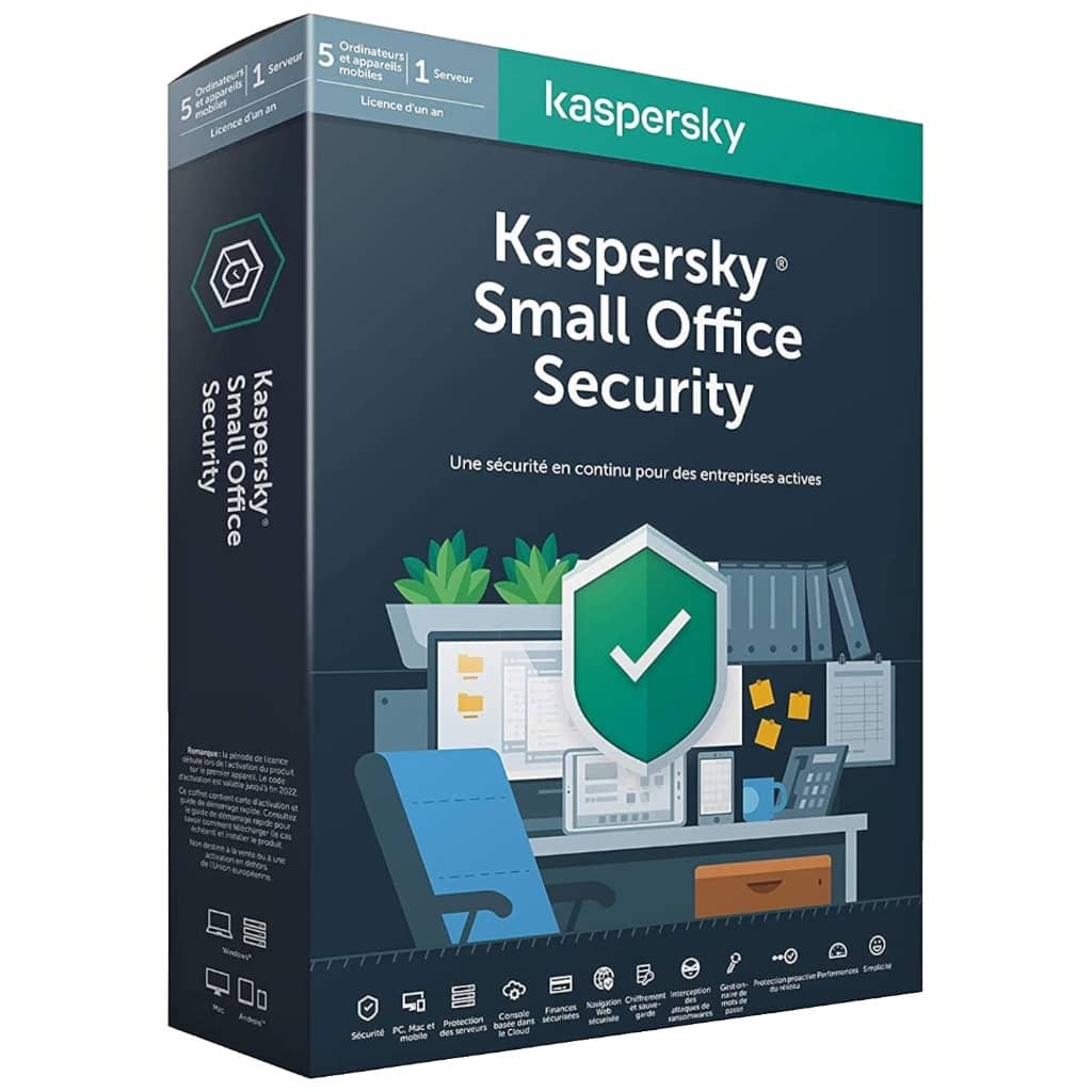 Small Office Security Kaspersky KSO 6.0, 1serveur, 5postes 1an (KL4541X5EFS)