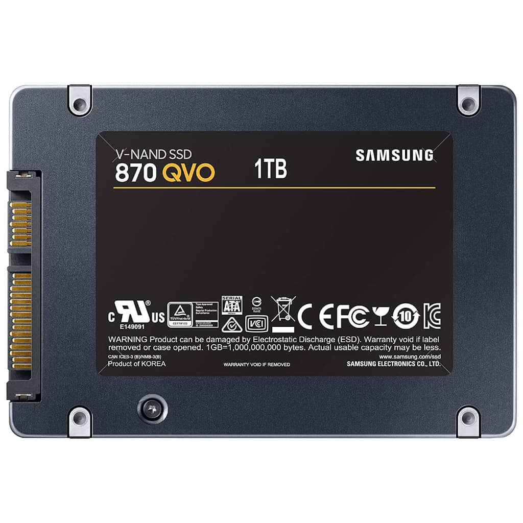 Disque SSD 2.5&quot; SATA Samsung 870 QVO, 1To (MZ-77Q1T0BW)