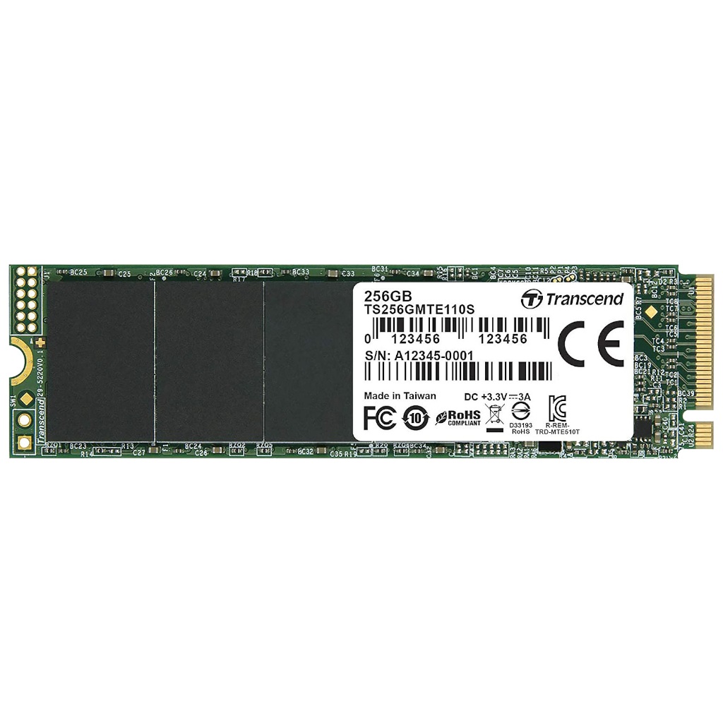 Disque SSD M.2 PCIe4 Transcend MTE 110S,  256Go (TS256GMTE110S)