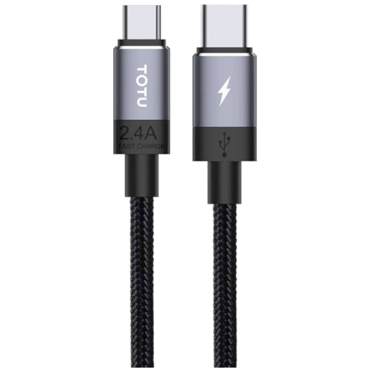 Cable MM USB 2TypeC,  1.0m Noir (Totu BT-004)