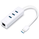 Hub USB 3.0 TP-Link, 1x RJ45, 4x USB 3.0 Blanc (UE330 v.2)