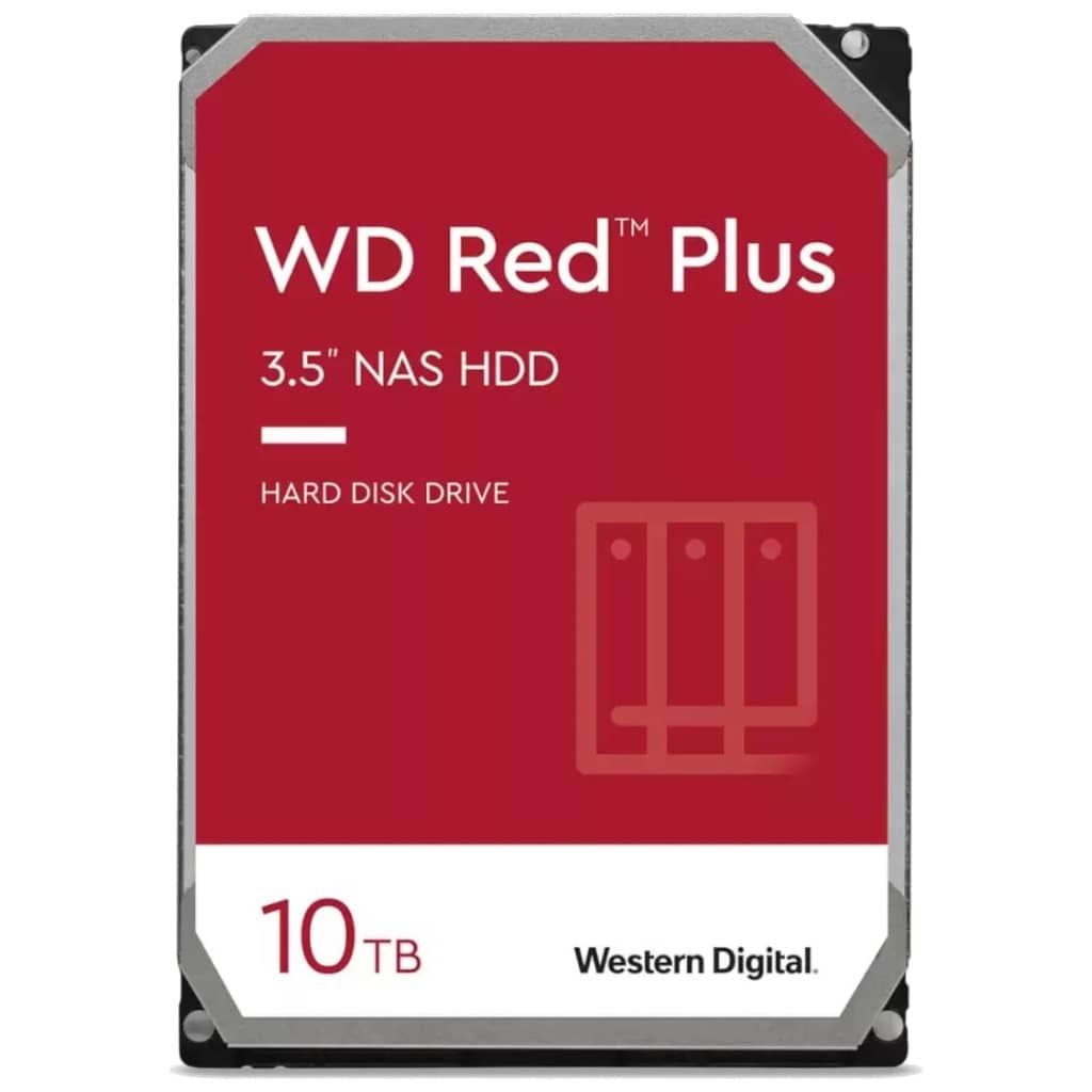 Disque HDD 3.5&quot; SATA Western Digital Red Plus NAS, 10To (WD101EFBX)
