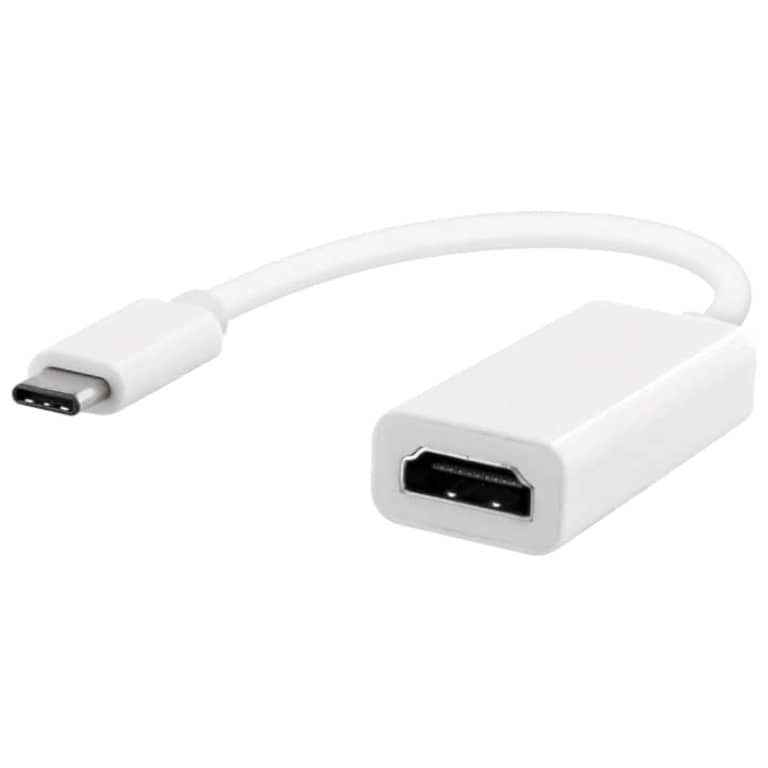 Cable Adaptateur MF USB 2TypeC vers 1x HDMI,  0.1m Blanc (MF-USC.HDM-0001WT)