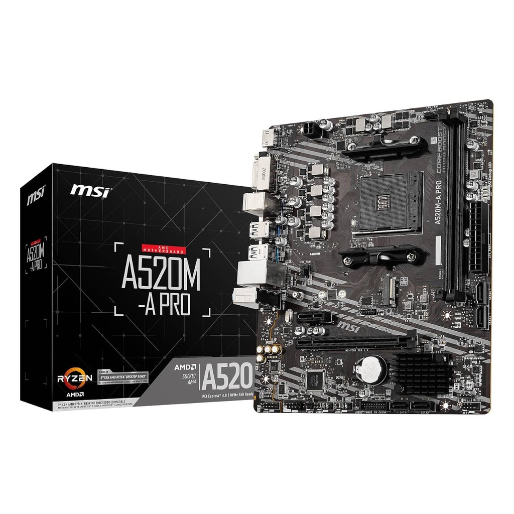 Carte mère AMD AM4 Micro ATX MSI A520M-A PRO