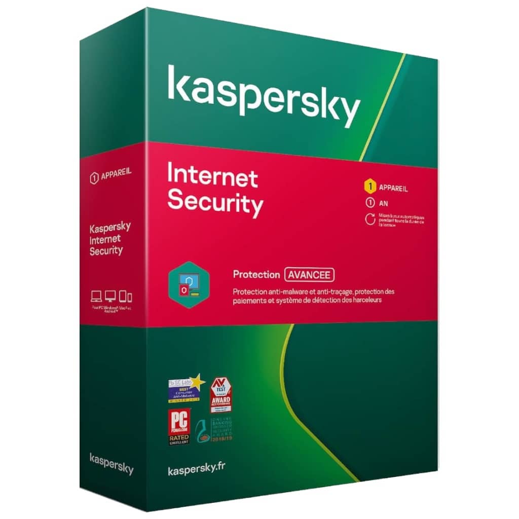 Internet Security Kaspersky KIS 2020, 1poste 1an (KL1939F5AFR-20)