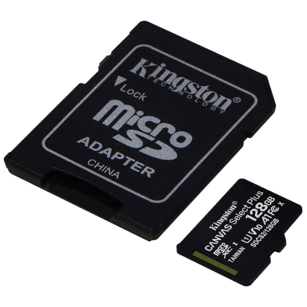 Carte mémoire Micro SD/SD Kingston Canvas Select Plus, 128Go (SDCS2/128GB)