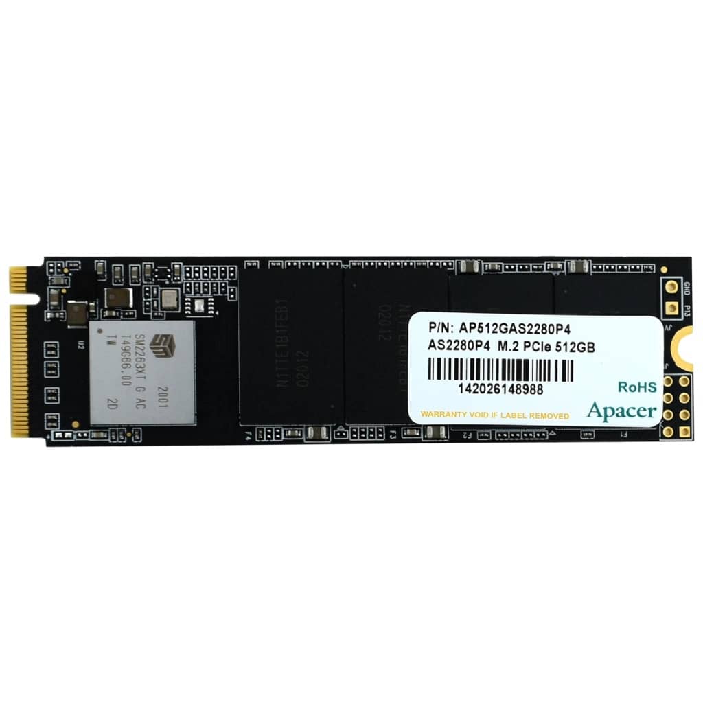 Disque SSD M.2 PCIe3 Apacer AS2280P4,  512Go (AP512GAS2280P4-1)