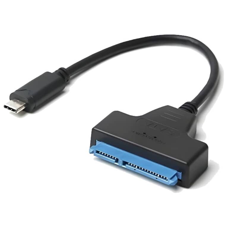 Cable Adaptateur MF USB 3TypeC vers 1x SATA (15pins), 0.3m Noir (MF-USC.SAT-0003BK)
