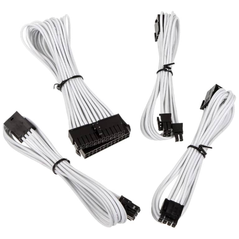 Kit Cable Rallonge MF ATX, 1x CPU, 2x PCIe,  0.3m Blanc (MF-INT.INT-0003WT)
