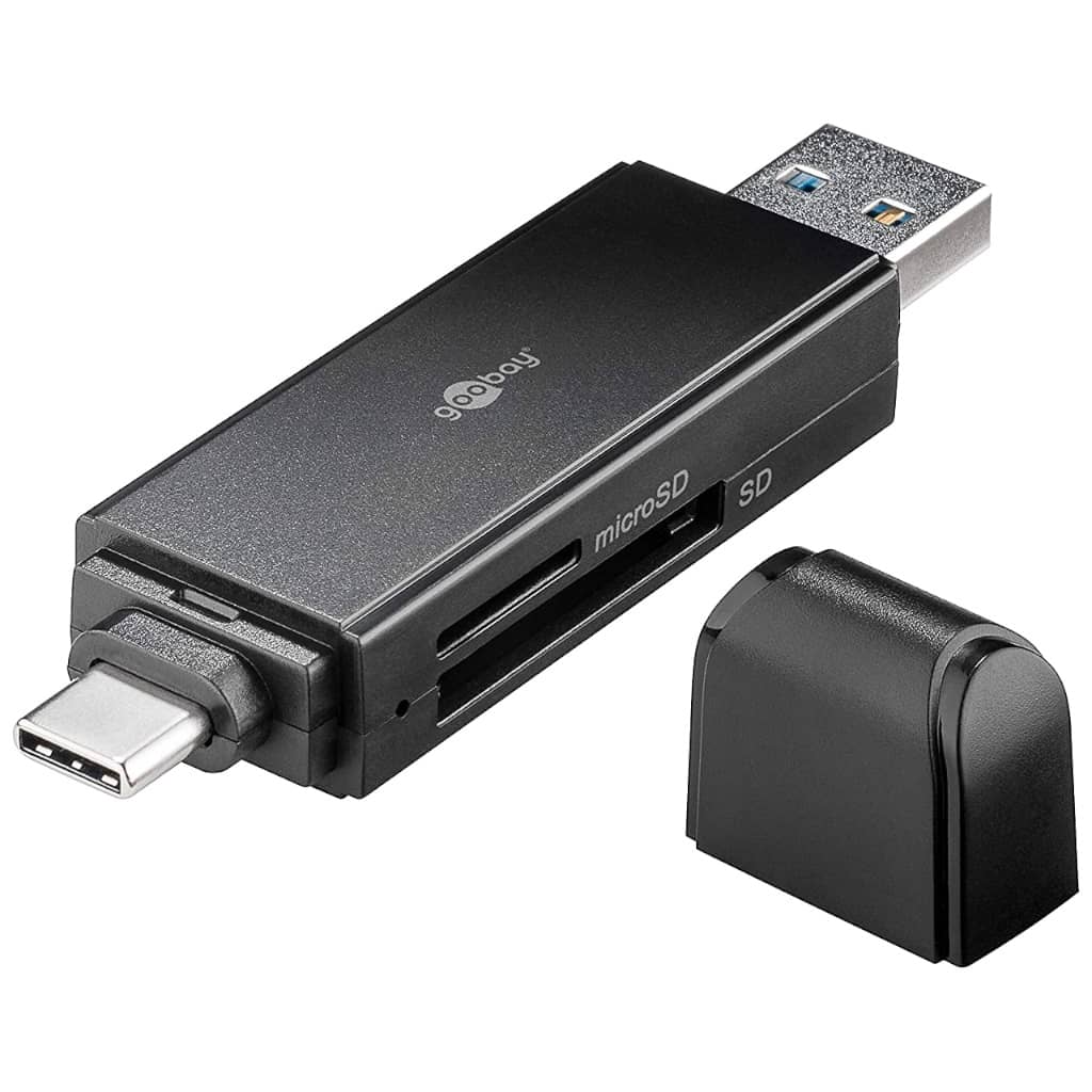 Lecteur de cartes externe USB 3.0, USB 3TypeC Goobay, Noir (59091)