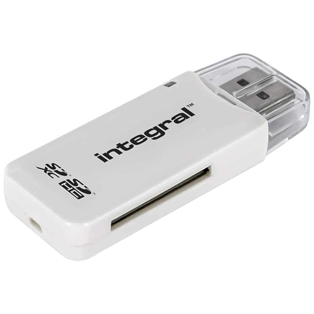 Lecteur de cartes externe USB 2.0 Intégral, Blanc (95-63-40)