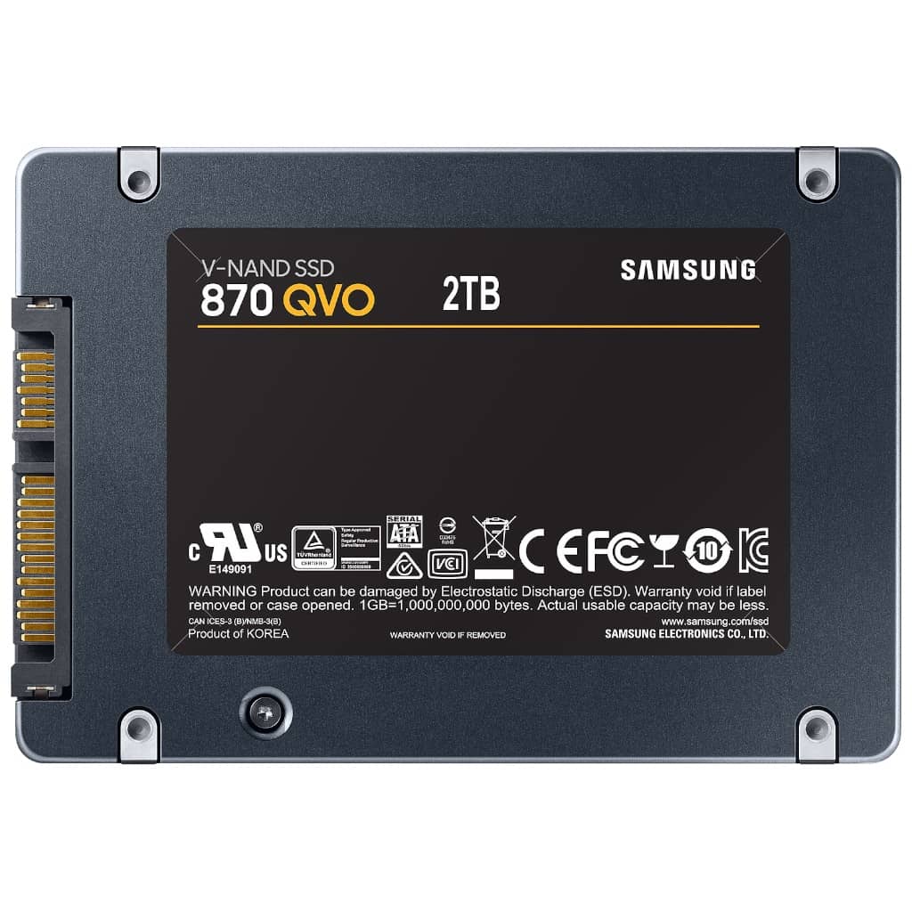 Disque SSD 2.5&quot; SATA Samsung 870 QVO, 2 To (MZ-77Q2T0BW)