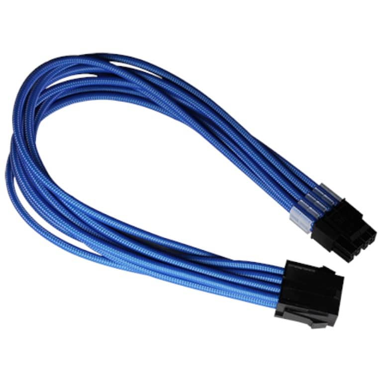 Cable Rallonge MF CPU (4+4pins),  0.30m Bleu (Xigmatek iCable EN47451)