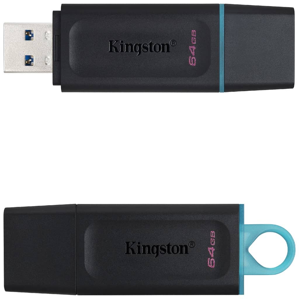 Clé USB 3.1 Kingston DataTraveler Exodia,  64Go Cyan (DTX/64GB)