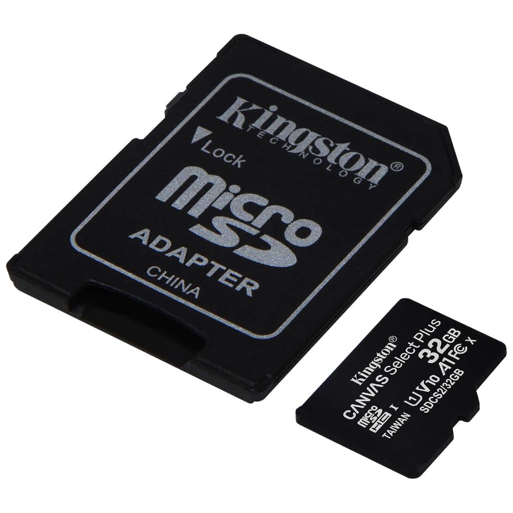 Carte mémoire Micro SD/SD Kingston Canvas Select Plus,  32Go (SDCS2/32GB)