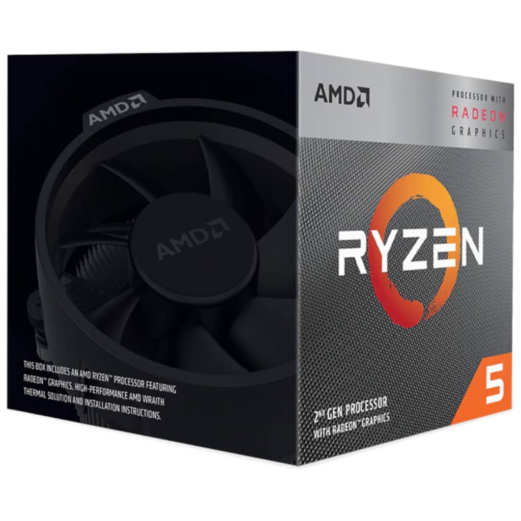 Processeur AMD AM4 Ryzen 5-3400G, 4.2GHz Turbo _ YD3400C5FHBOX