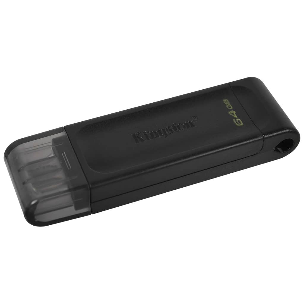Clé USB 3TypeC Kingston DataTraveler 70,  64Go Noir (DT70/64GB)