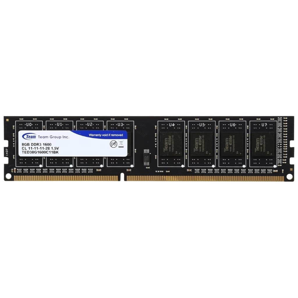 Mémoire DIMM DDR3 1600MHz Team Group,  8Gb (TED38G1600C1101)