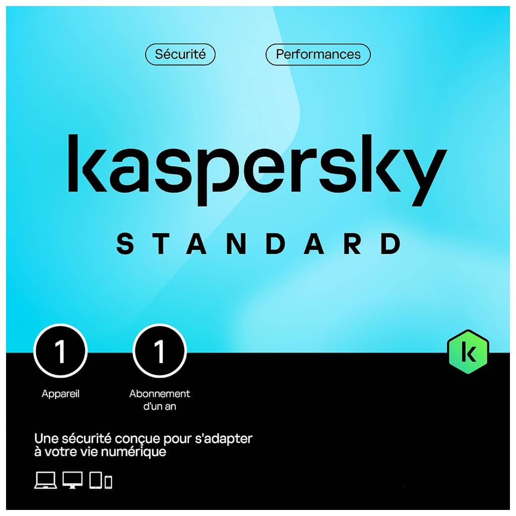 Antivirus Kaspersky Standard 2023, 1poste 1an (KL1041F5AFS)