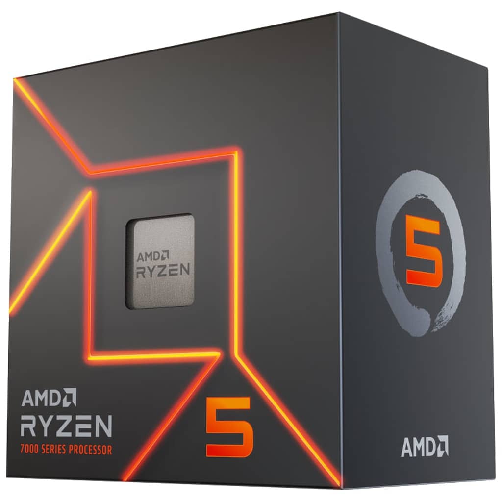 Processeur AMD AM5 Ryzen 5-7600, 5.10GHz Turbo (100-100001015BOX)