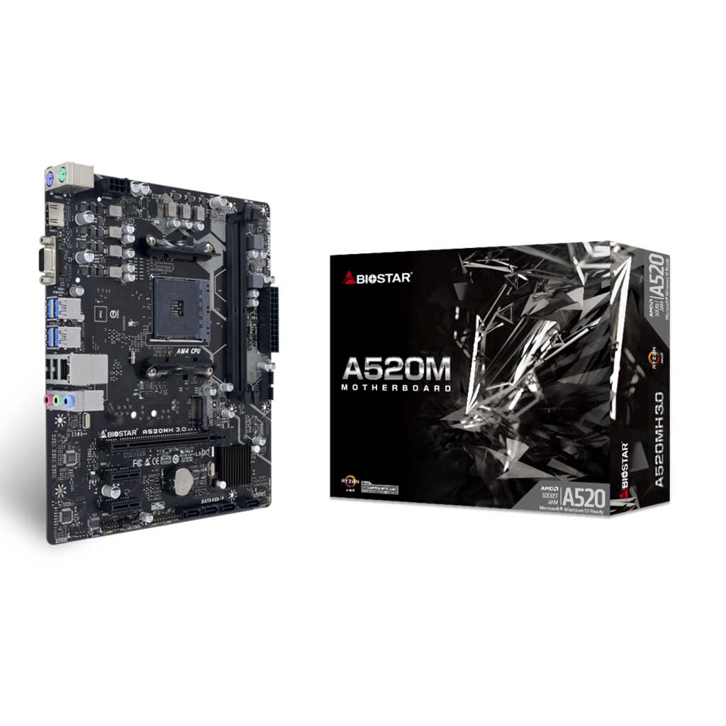 Carte mère AMD AM4 Micro ATX Biostar A520MH 3.0