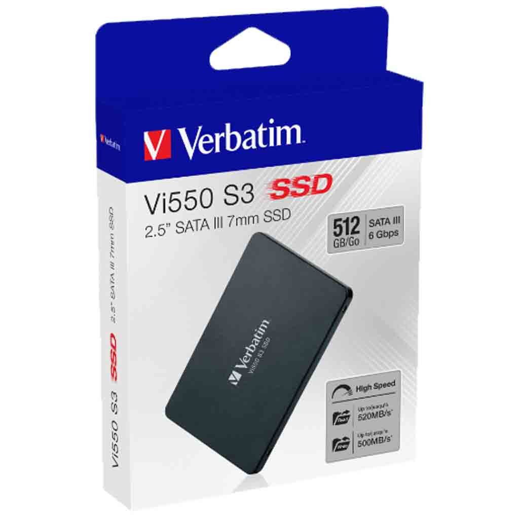 Disque SSD SATA 2.5&quot; Verbatim Vi550 S3 512Go (49352)